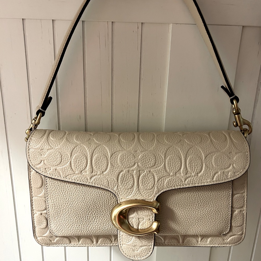COACH - Tabby 26 Logo Pebbled Leather Shoulder Bag (NWOT)